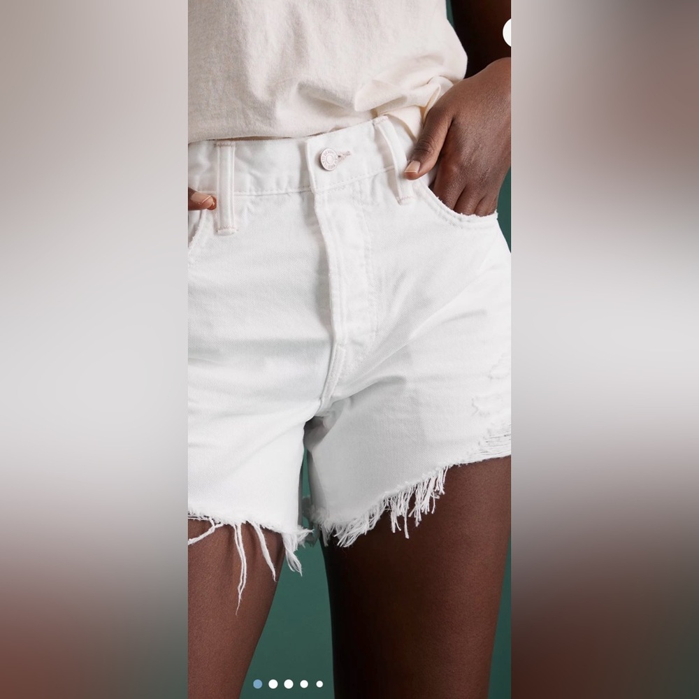 American Eagle Outfitters White Denim Cutoff Shorts